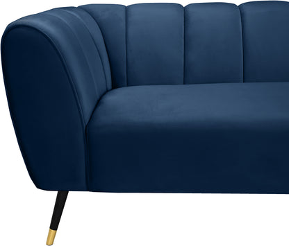 Swoon Navy Velvet Loveseat L