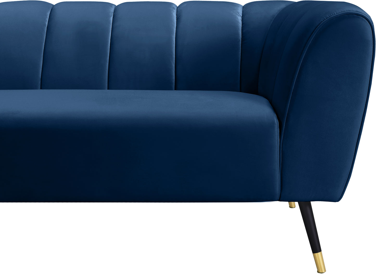 swoon navy velvet loveseat l