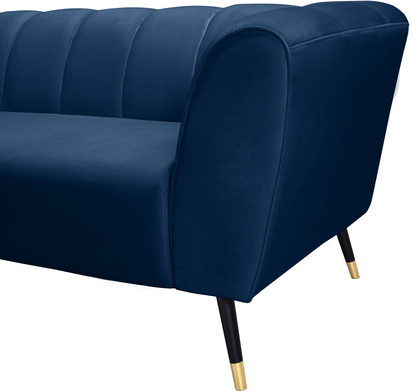 swoon navy velvet loveseat l