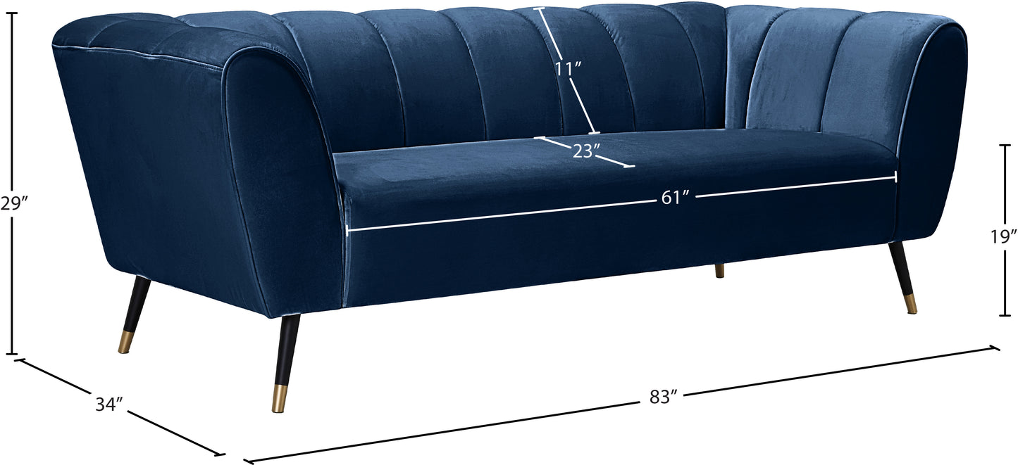 swoon navy velvet sofa s