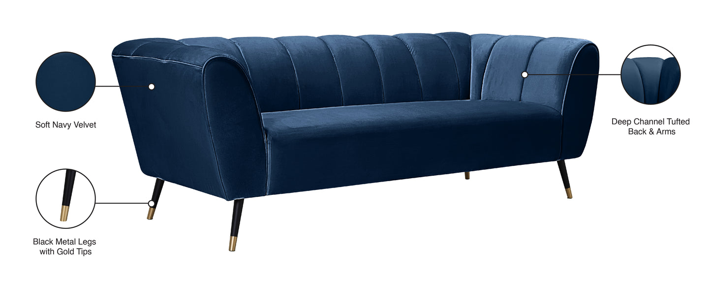 swoon navy velvet sofa s