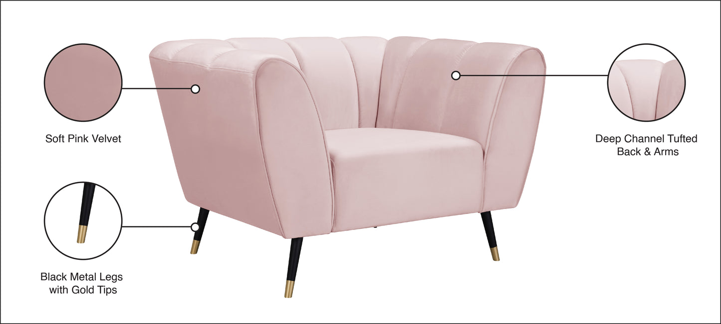 swoon pink velvet chair c