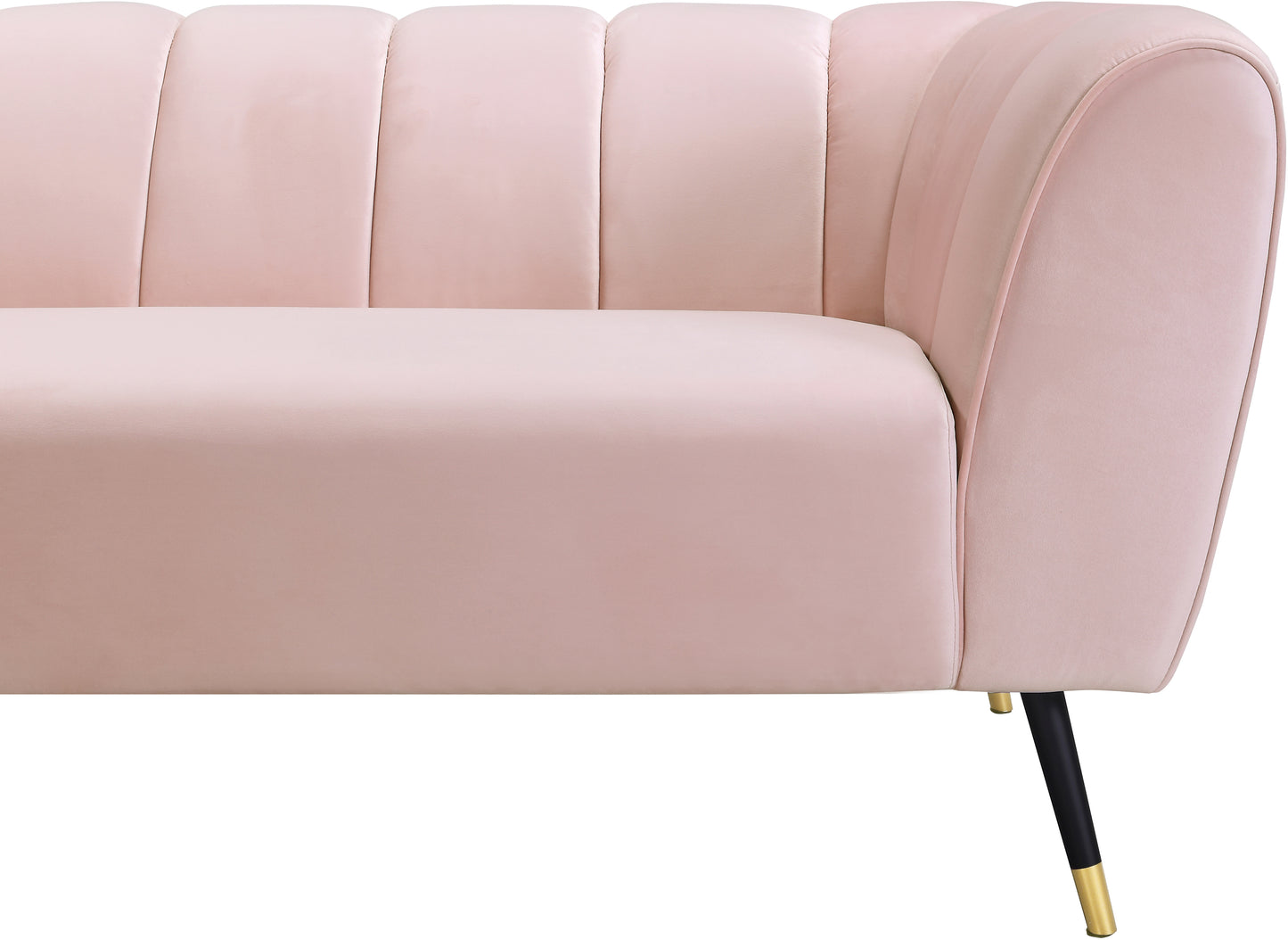 swoon pink velvet loveseat l