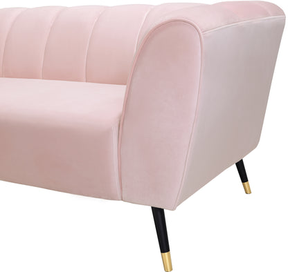 Swoon Pink Velvet Loveseat L