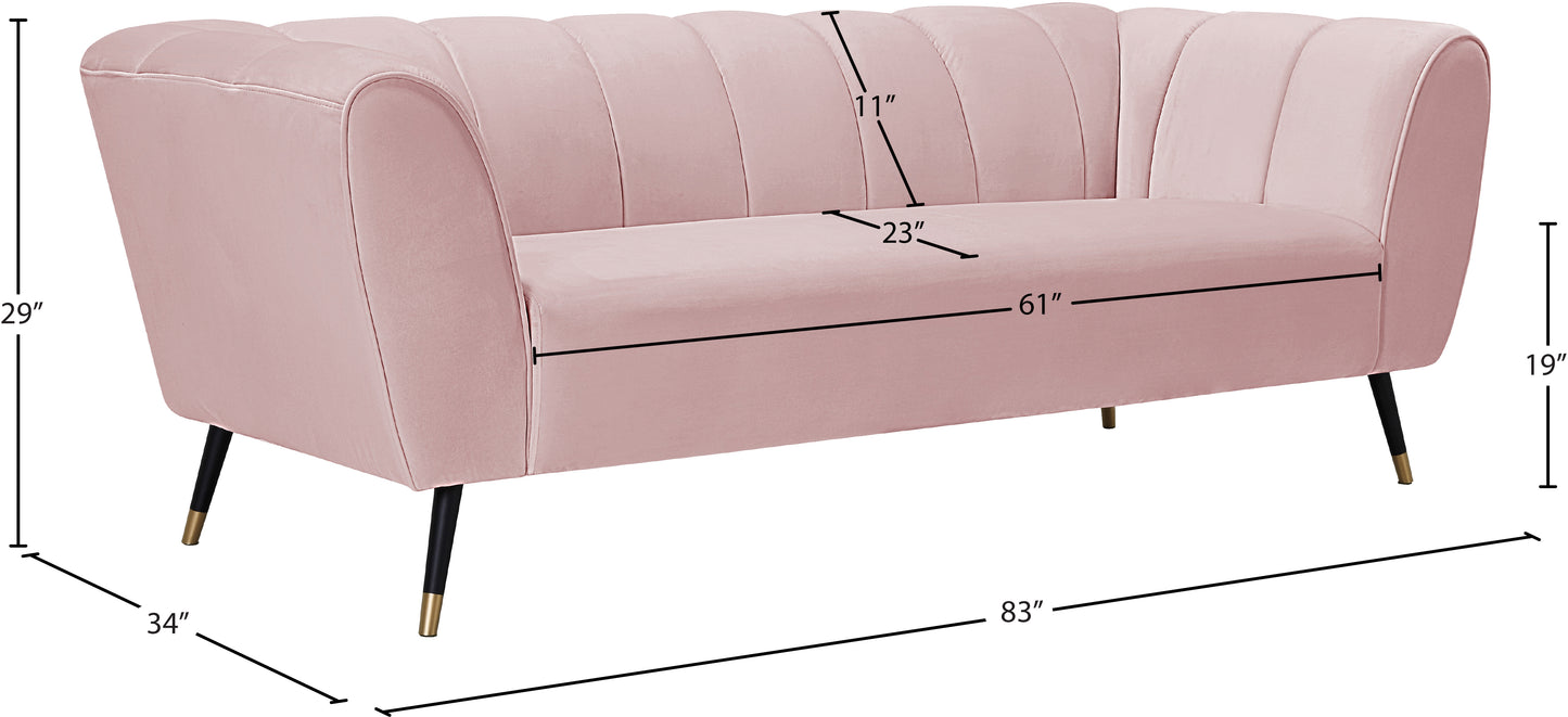 swoon pink velvet sofa s