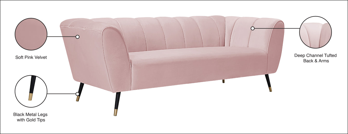 swoon pink velvet sofa s