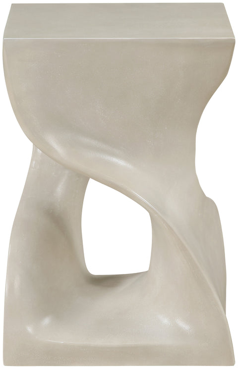 Darcy Beige Concrete Indoor/Outdoor End Table, 1 Piece