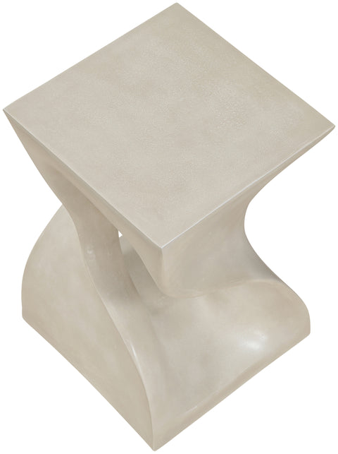Darcy Beige Concrete Indoor/Outdoor End Table, 1 Piece