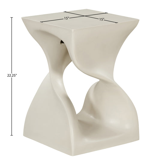 Darcy Taupe Concrete Indoor/Outdoor End Table, 1 Piece