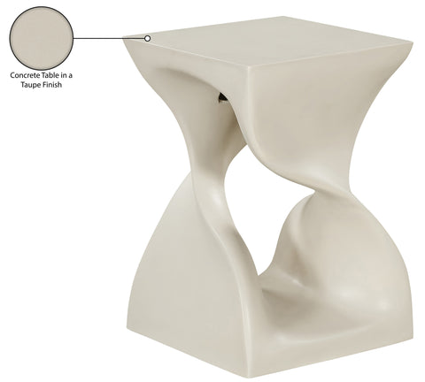 Darcy Taupe Concrete Indoor/Outdoor End Table, 1 Piece