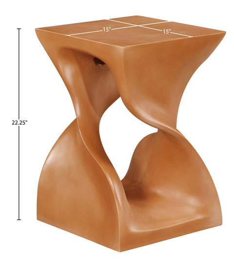 Darcy Terracotta Concrete Indoor/Outdoor End Table, 1 Piece