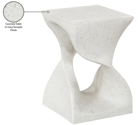 Darcy Terrazzo Concrete Indoor/Outdoor End Table, 1 Piece