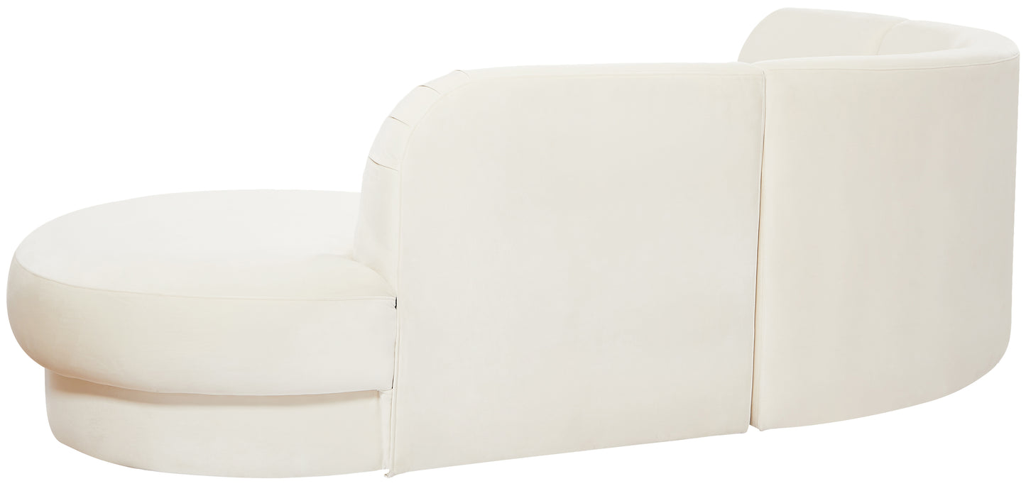 otto cream velvet 3pc. sectional (3 boxes) sectional