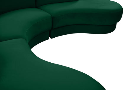 Otto Green Velvet 3pc. Sectional (3 Boxes) Sectional