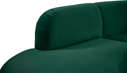 Otto Green Velvet 3pc. Sectional (3 Boxes) Sectional