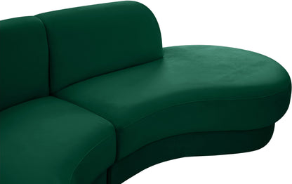 Otto Green Velvet 3pc. Sectional (3 Boxes) Sectional