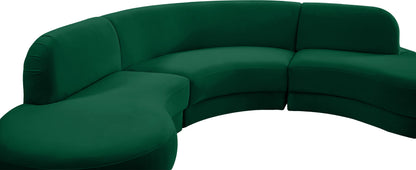 Otto Green Velvet 3pc. Sectional (3 Boxes) Sectional