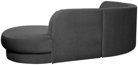 Otto Grey Velvet 3pc. Sectional (3 Boxes) Sectional