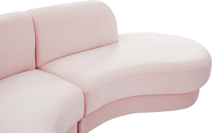 Otto Pink Velvet 3pc. Sectional (3 Boxes) Sectional