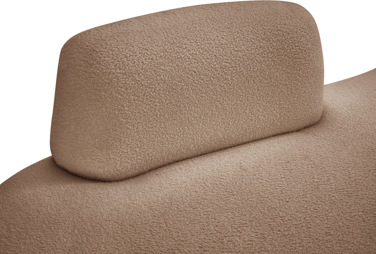 ward beige teddy fabric chaise/loveseat