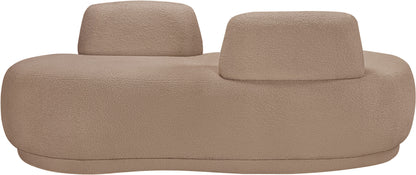 Ward Beige Teddy Fabric Chaise/Loveseat