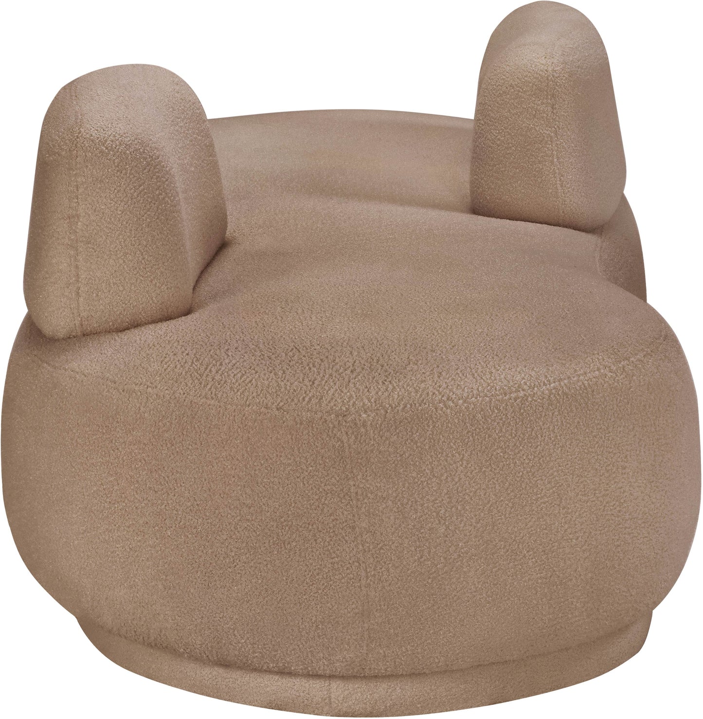 ward beige teddy fabric chaise/loveseat