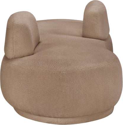 Ward Beige Teddy Fabric Chaise/Loveseat