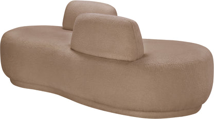 Ward Beige Teddy Fabric Chaise/Loveseat