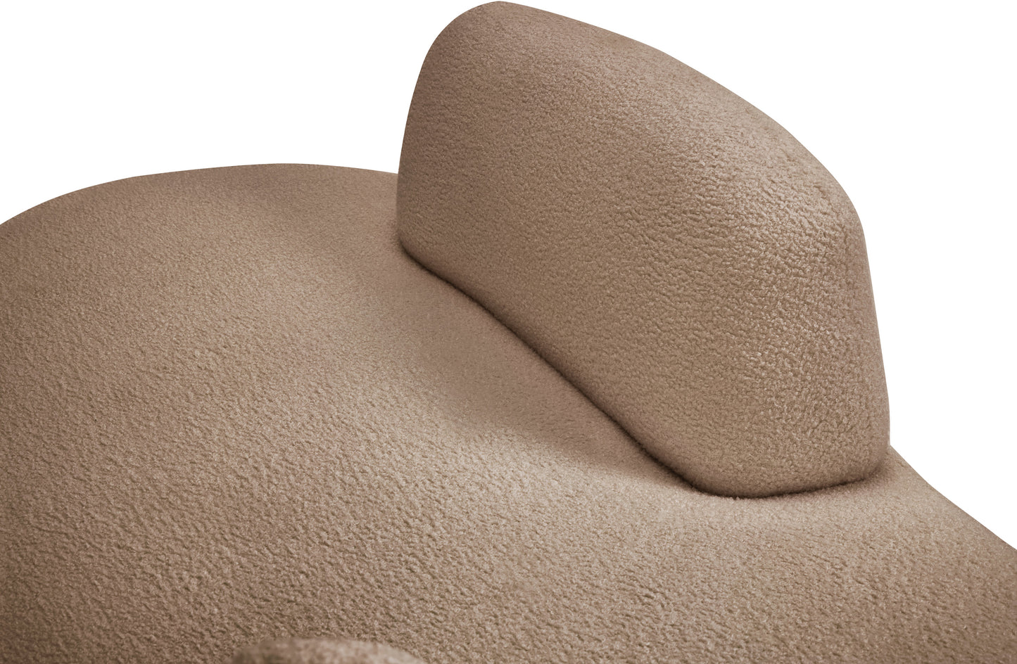 ward beige teddy fabric chaise/loveseat