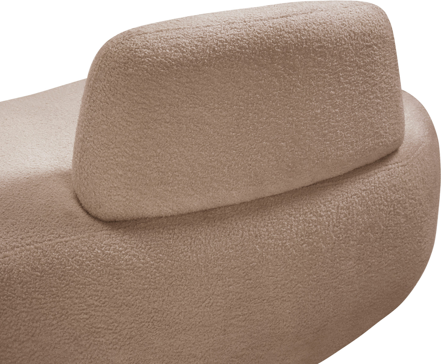 ward beige teddy fabric chaise/loveseat