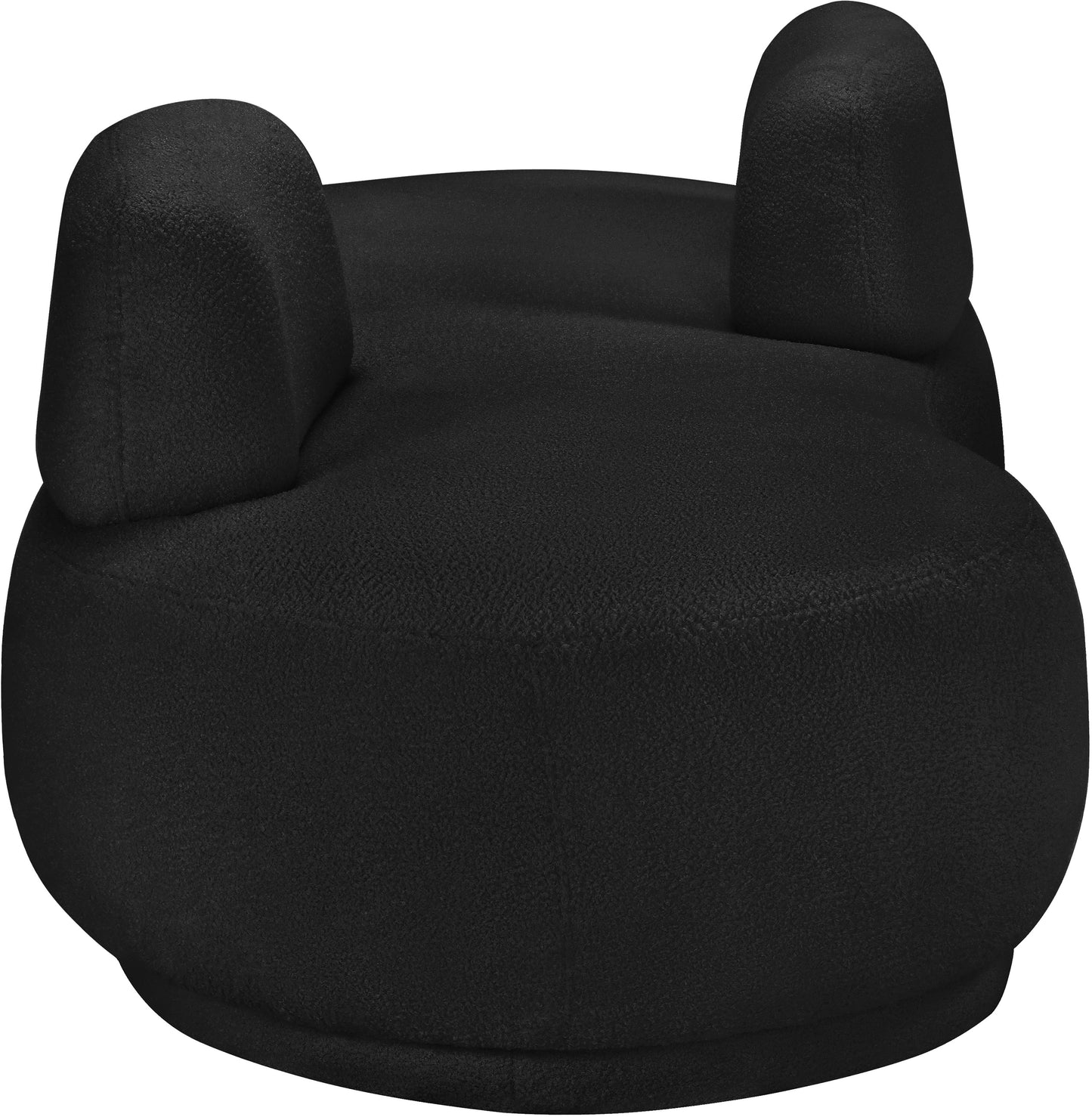 ward black teddy fabric chaise/loveseat