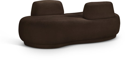 Ward Brown Teddy Fabric Chaise/Loveseat