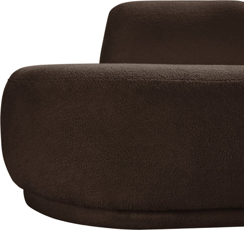 Ward Brown Teddy Fabric Chaise/Loveseat