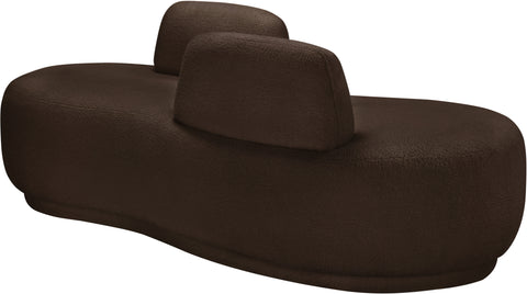 Ward Brown Teddy Fabric Chaise/Loveseat