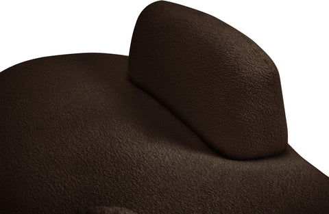 Ward Brown Teddy Fabric Chaise/Loveseat