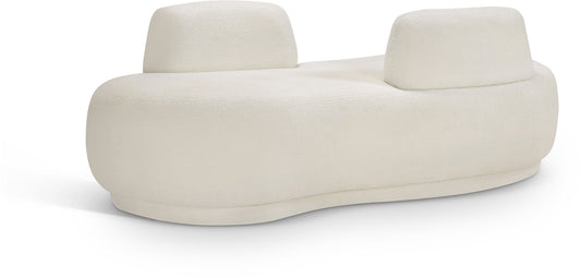 Ward Cream Teddy Fabric Chaise/Loveseat