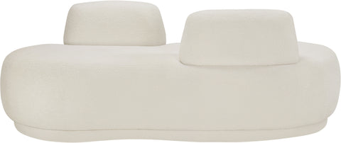 Ward Cream Teddy Fabric Chaise/Loveseat