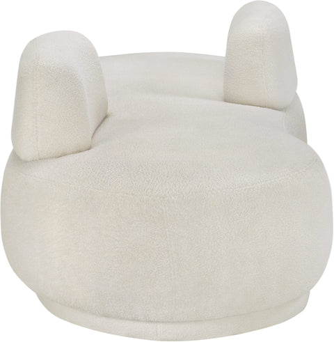 Ward Cream Teddy Fabric Chaise/Loveseat