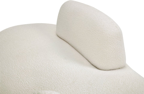 Ward Cream Teddy Fabric Chaise/Loveseat