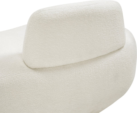 Ward Cream Teddy Fabric Chaise/Loveseat