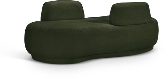 Ward Green Teddy Fabric Chaise/Loveseat