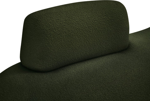 Ward Green Teddy Fabric Chaise/Loveseat