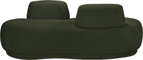 Ward Green Teddy Fabric Chaise/Loveseat
