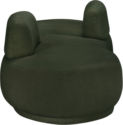 Ward Green Teddy Fabric Chaise/Loveseat