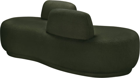 Ward Green Teddy Fabric Chaise/Loveseat