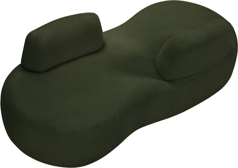 Ward Green Teddy Fabric Chaise/Loveseat