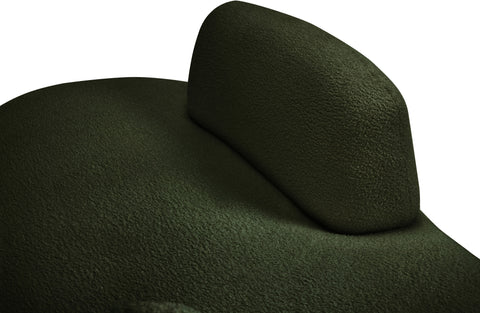 Ward Green Teddy Fabric Chaise/Loveseat