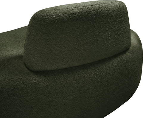 Ward Green Teddy Fabric Chaise/Loveseat