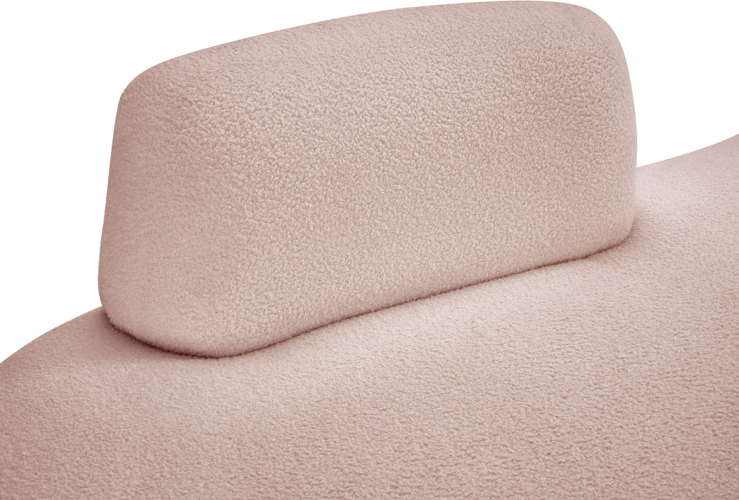 ward pink teddy fabric chaise/loveseat