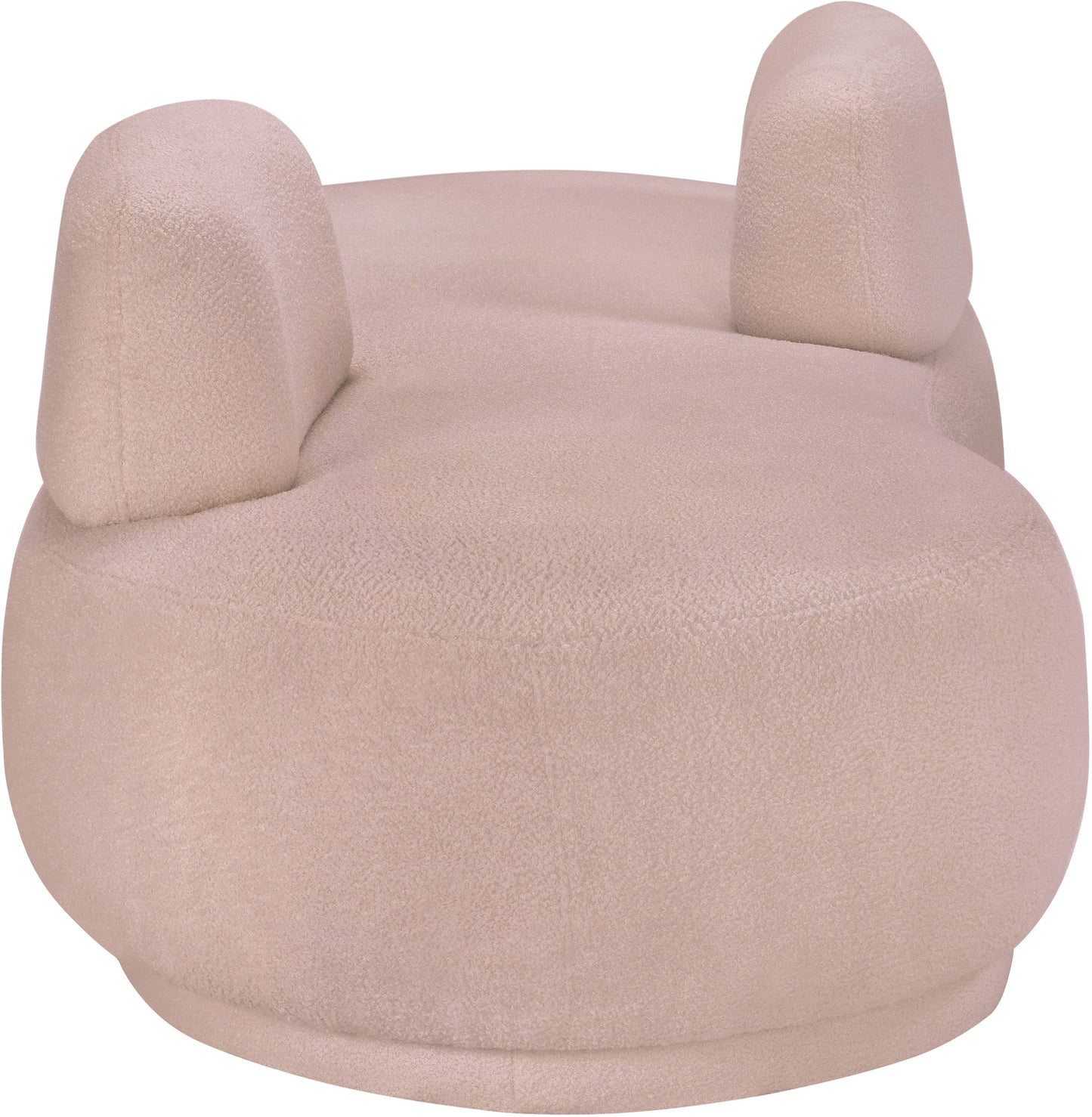 ward pink teddy fabric chaise/loveseat